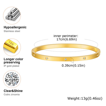 uxe Sparkle CZ Open Bangle