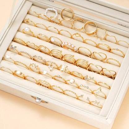 💍58PCS Bohemian Gold Ring Set