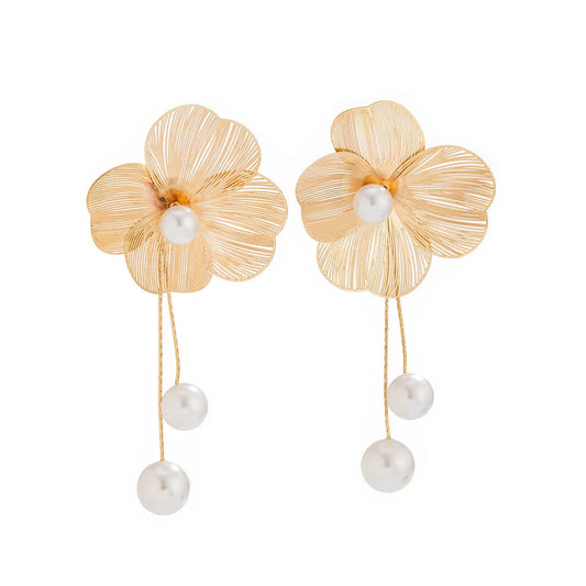 Romantic Flower Tassel Earring