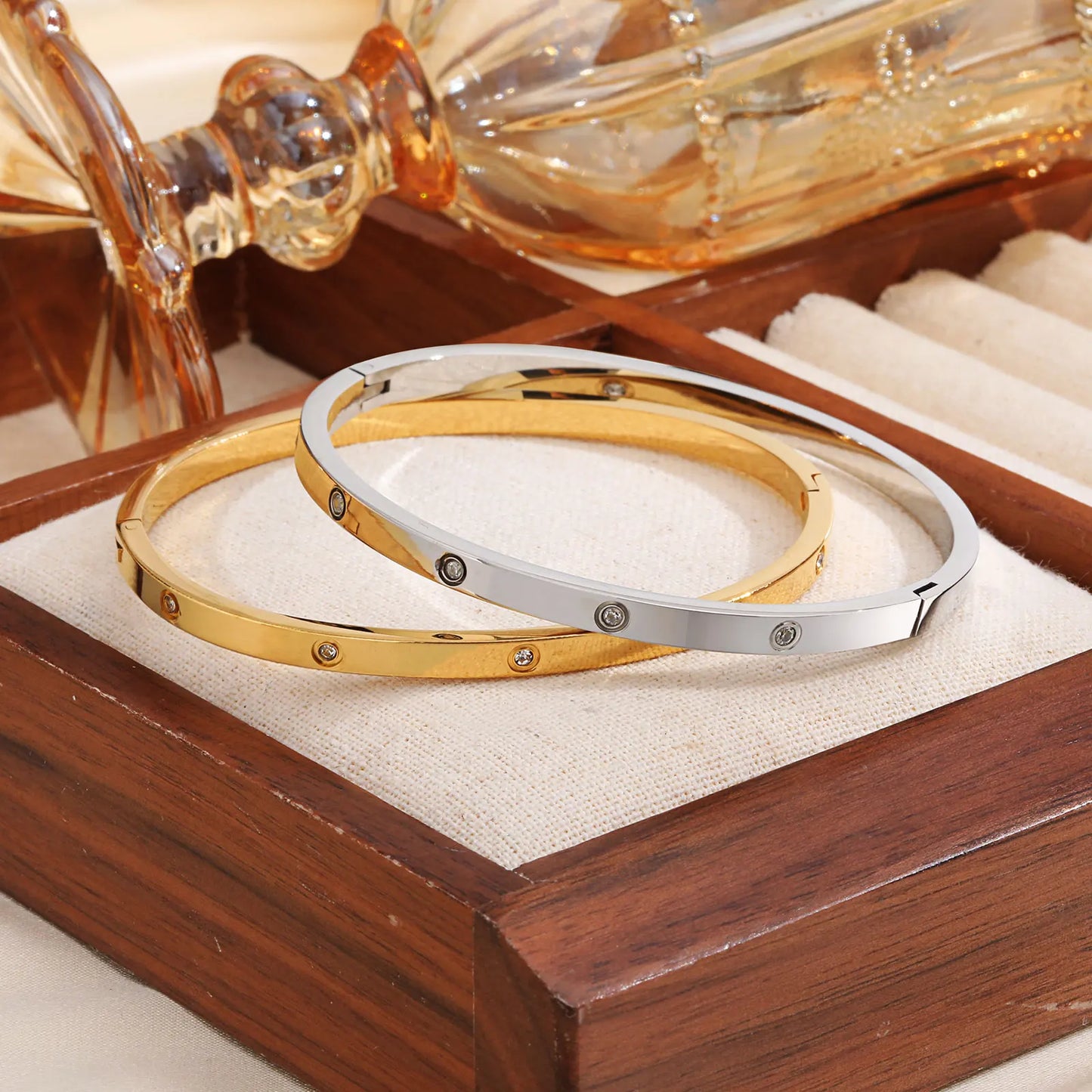 uxe Sparkle CZ Open Bangle