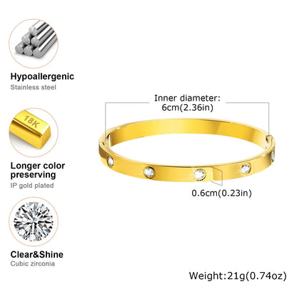 uxe Sparkle CZ Open Bangle